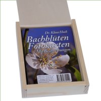 Bachblüten-Karten inklusive Holzbox mit Beschreibungen aller 39 Bachblüten